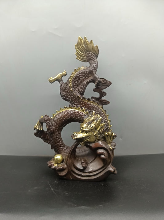 Chinese antique pure copper dragon ornaments