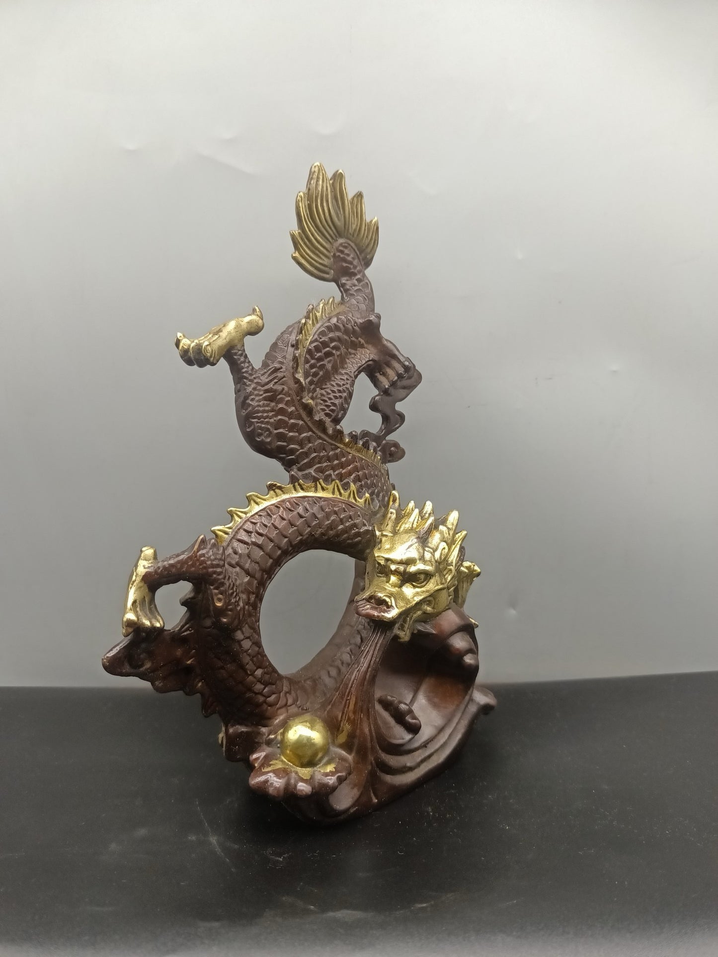 Chinese antique pure copper dragon ornaments