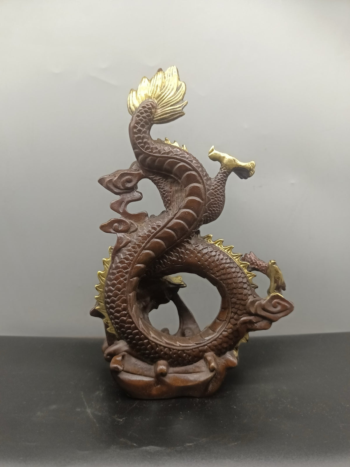 Chinese antique pure copper dragon ornaments