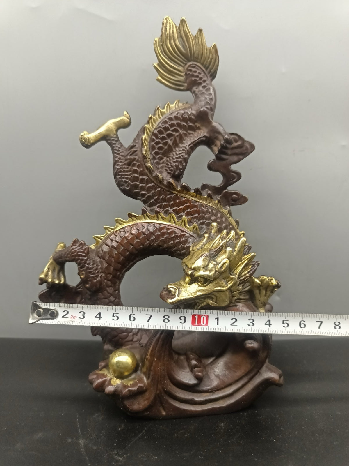 Chinese antique pure copper dragon ornaments