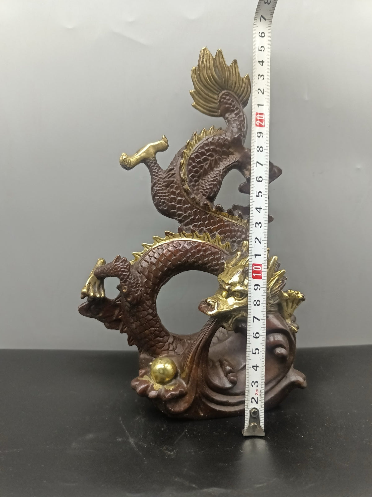 Chinese antique pure copper dragon ornaments