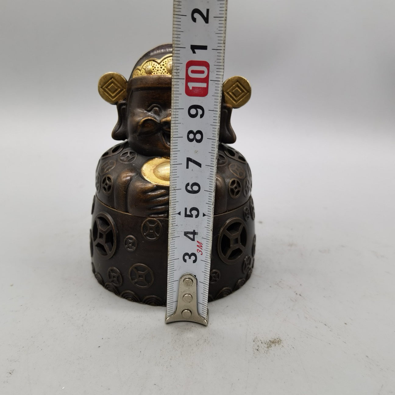 Chinese antique pure copper God of Wealth furnace