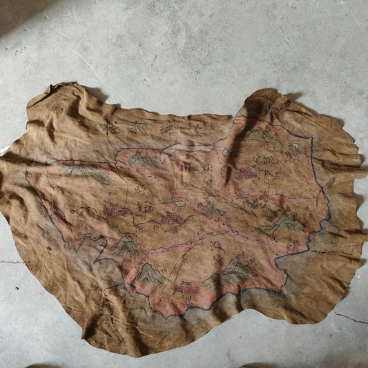 Chinese Antique Sheepskin Treasure Map