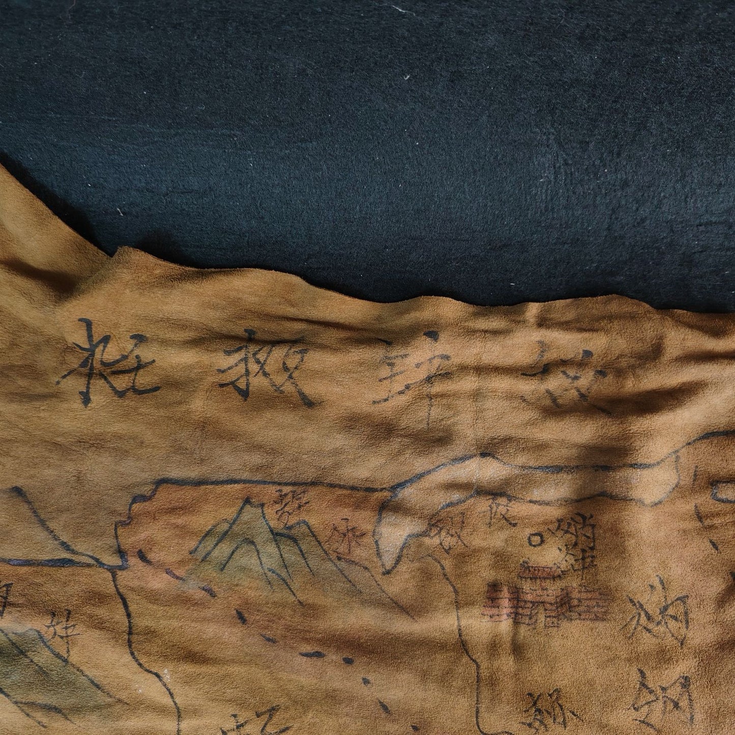 Chinese Antique Sheepskin Treasure Map