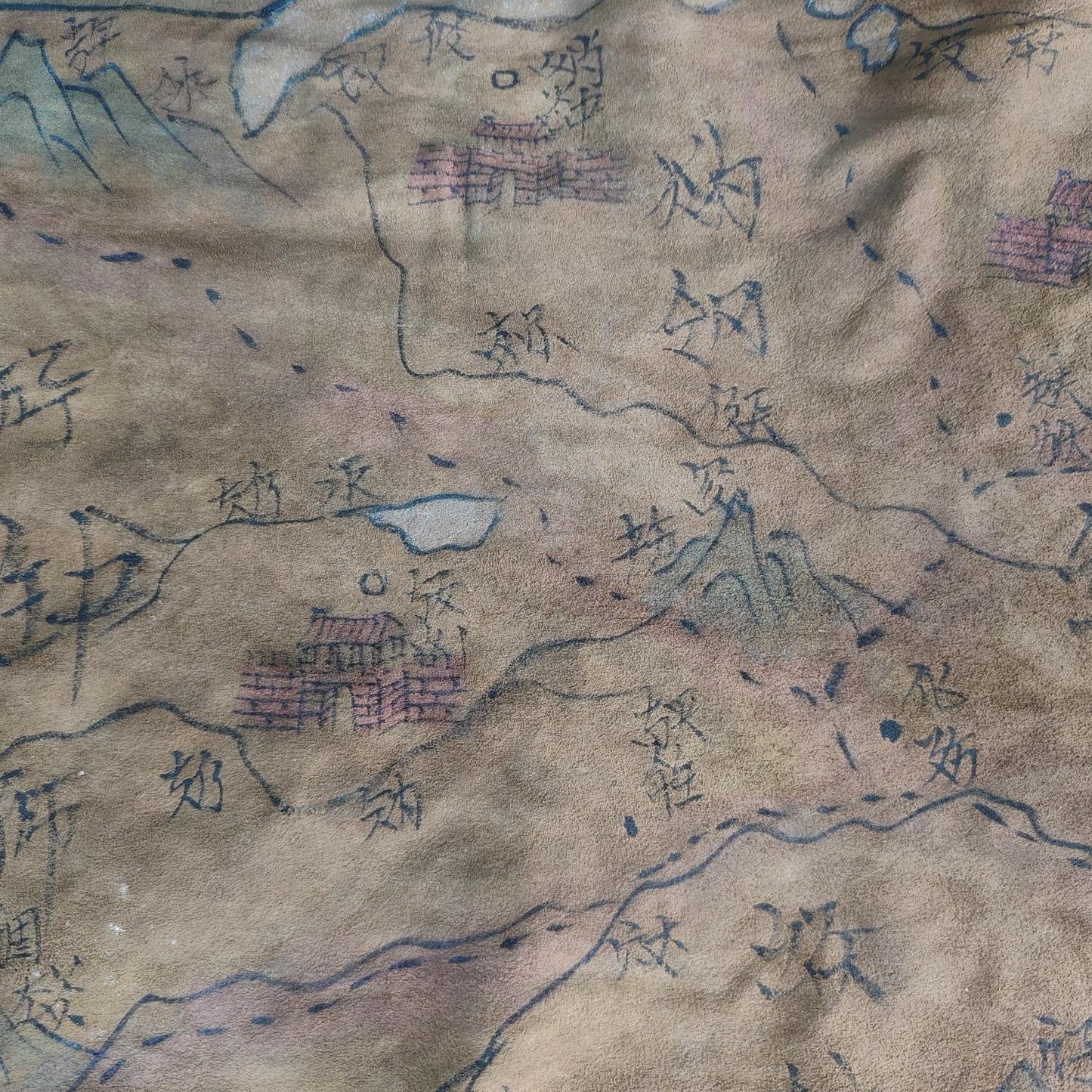 Chinese Antique Sheepskin Treasure Map
