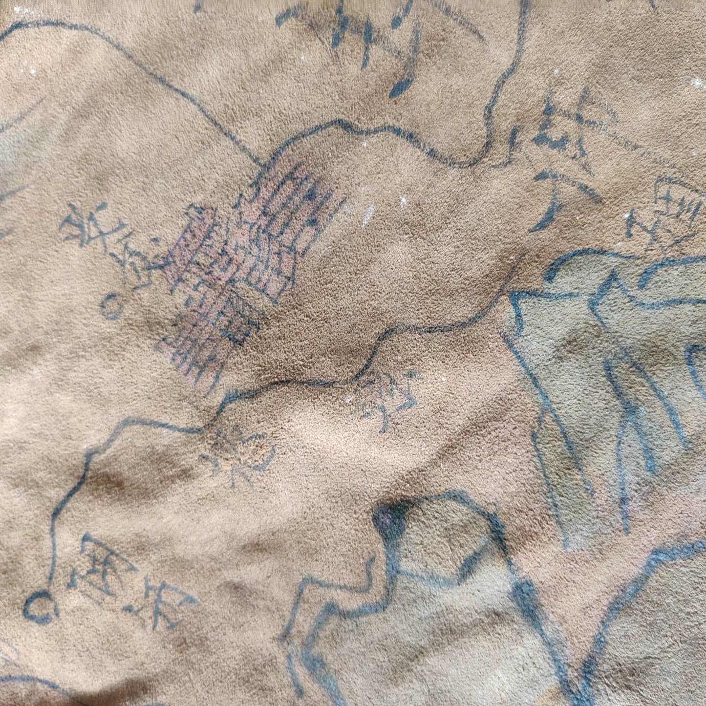 Chinese Antique Sheepskin Treasure Map