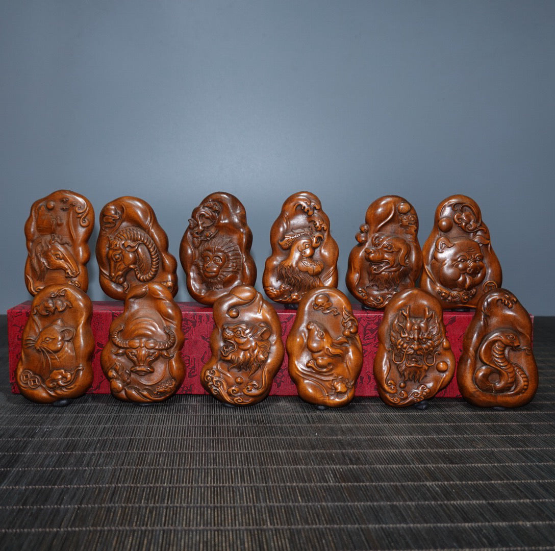 Chinese Antique Zodiac Double sided Sign