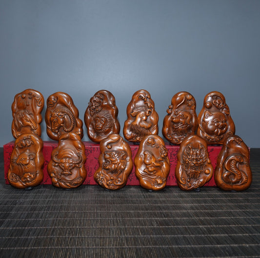 Chinese Antique Zodiac Double sided Sign
