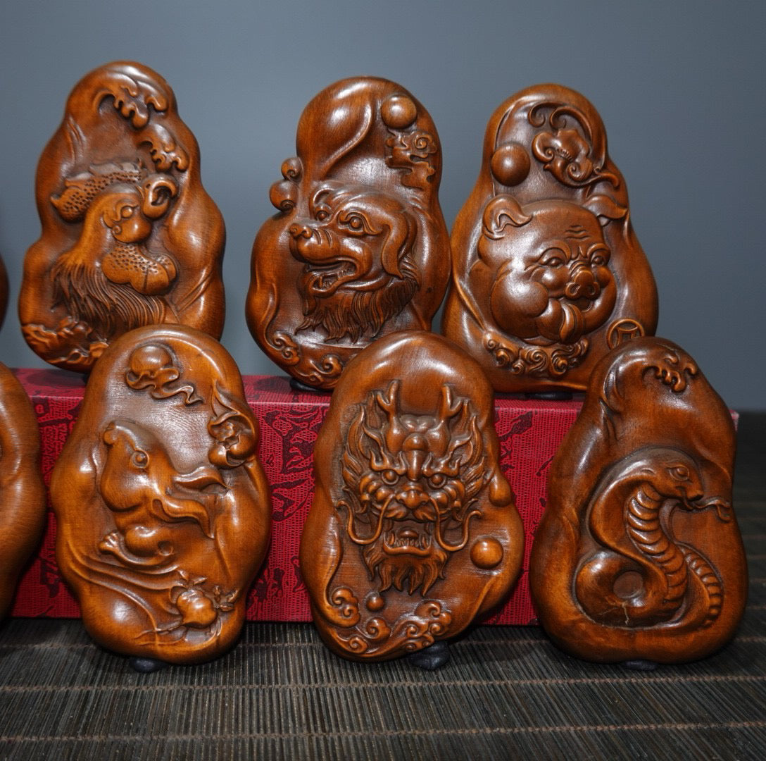 Chinese Antique Zodiac Double sided Sign