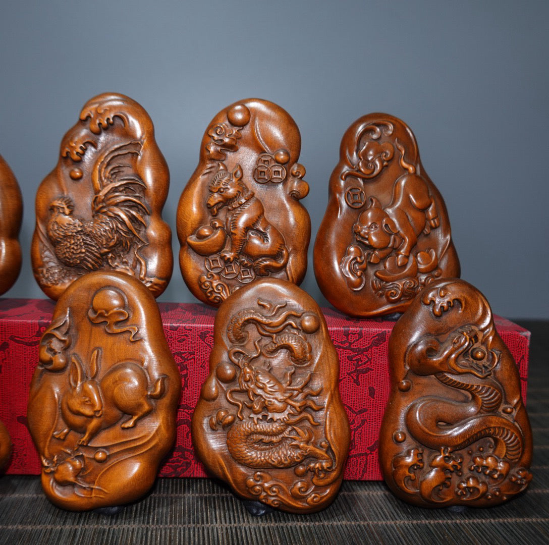 Chinese Antique Zodiac Double sided Sign