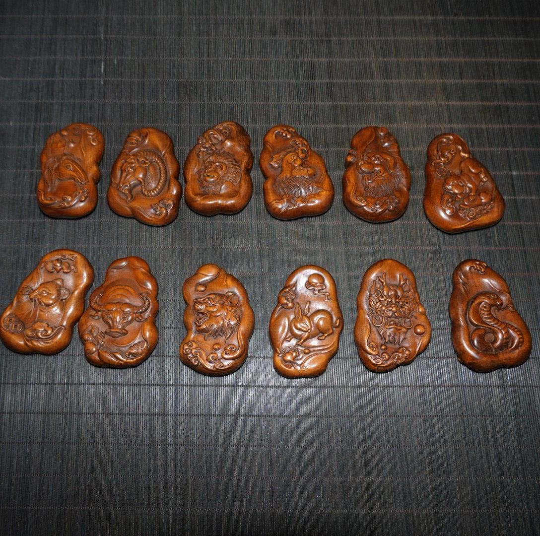 Chinese Antique Zodiac Double sided Sign