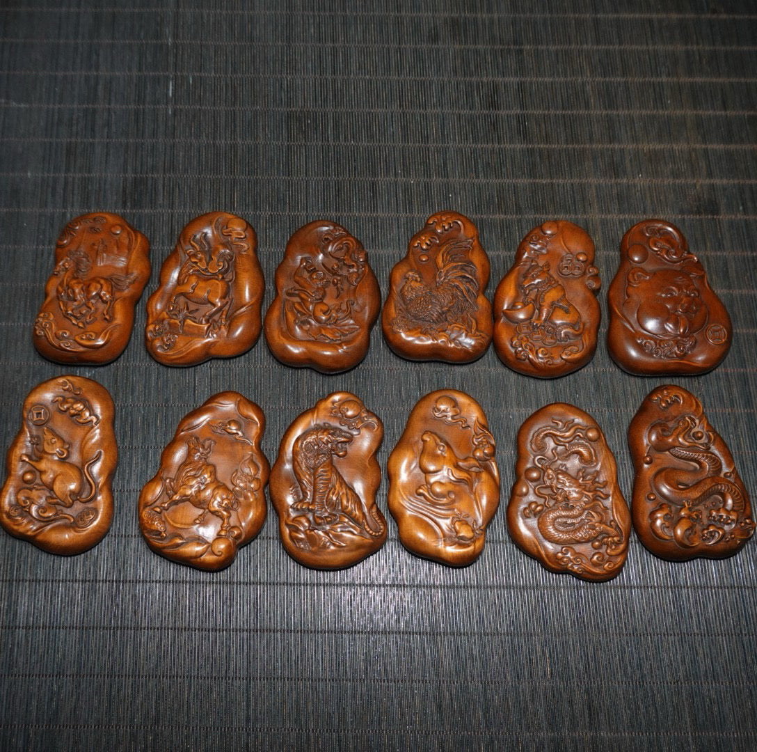 Chinese Antique Zodiac Double sided Sign