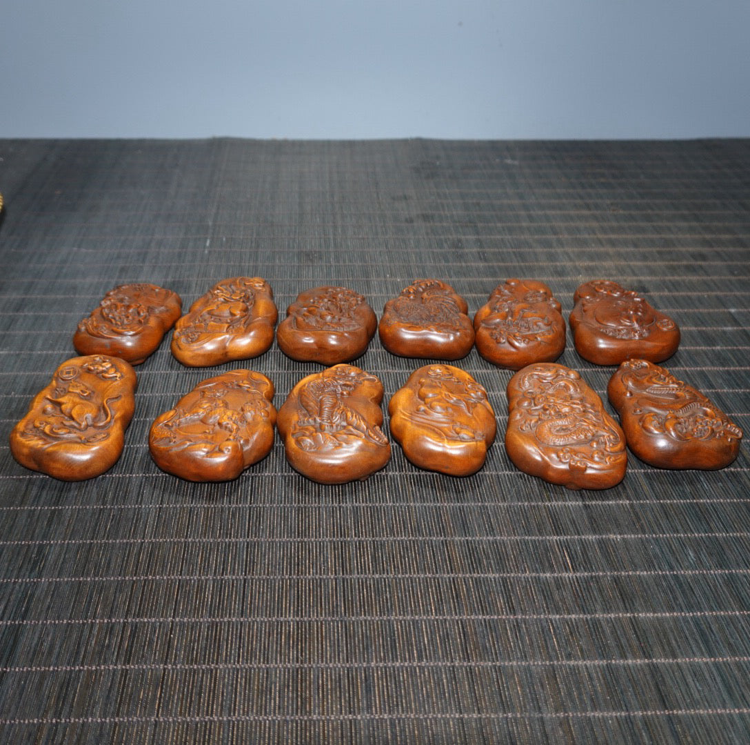 Chinese Antique Zodiac Double sided Sign