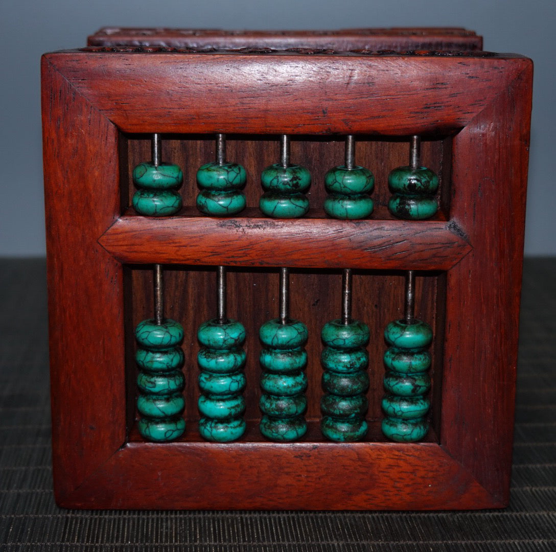 Chinese antique rosewood abacus ornament