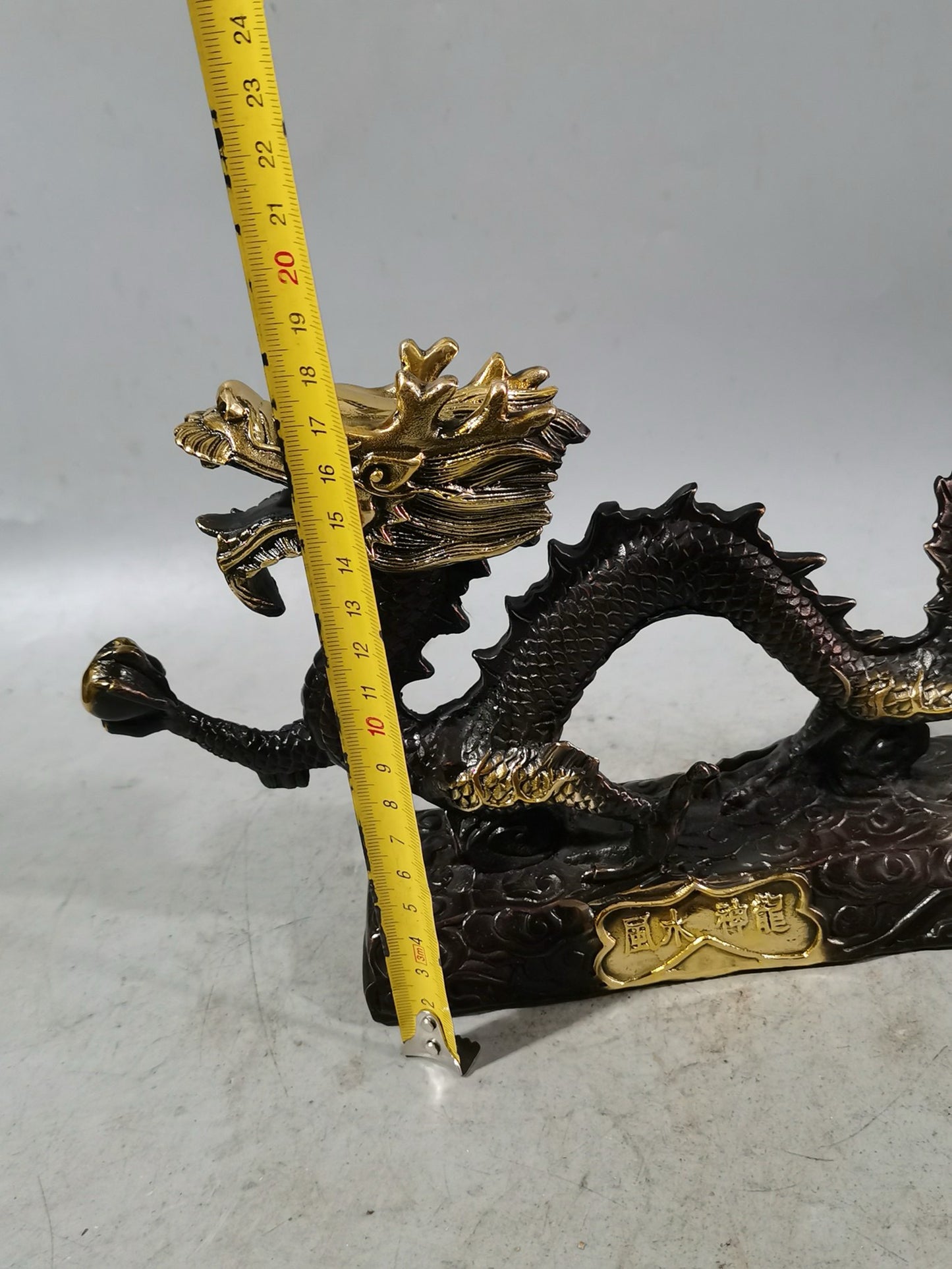 Pure copper gold-plated feng shui dragon ornament