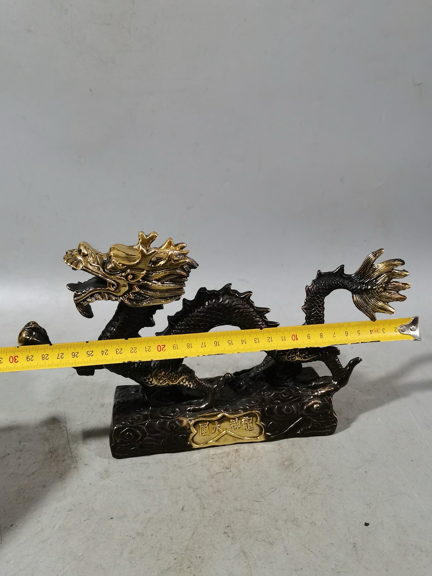 Pure copper gold-plated feng shui dragon ornament