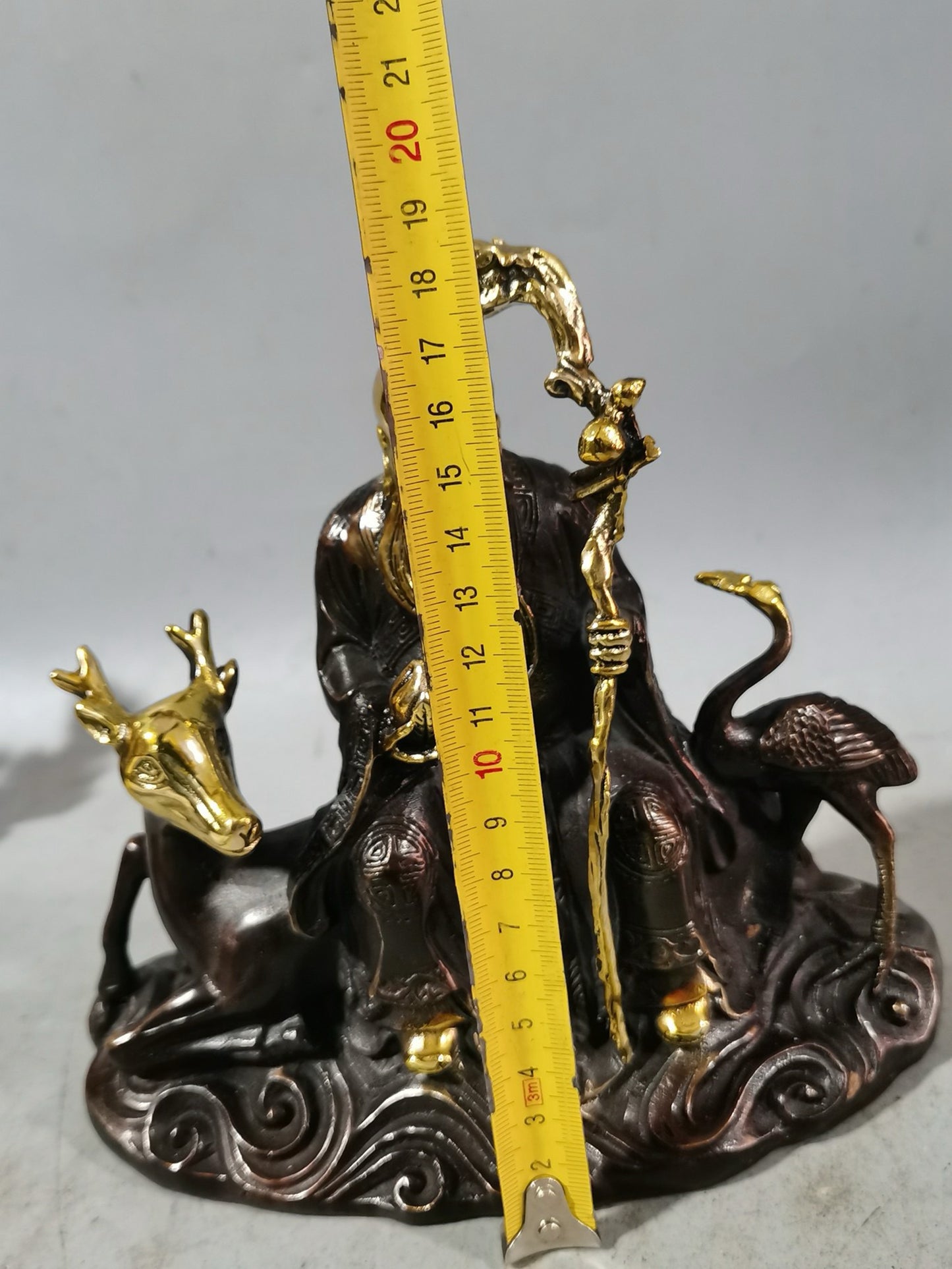 Pure Copper Deer Crane Spring Longevity Star