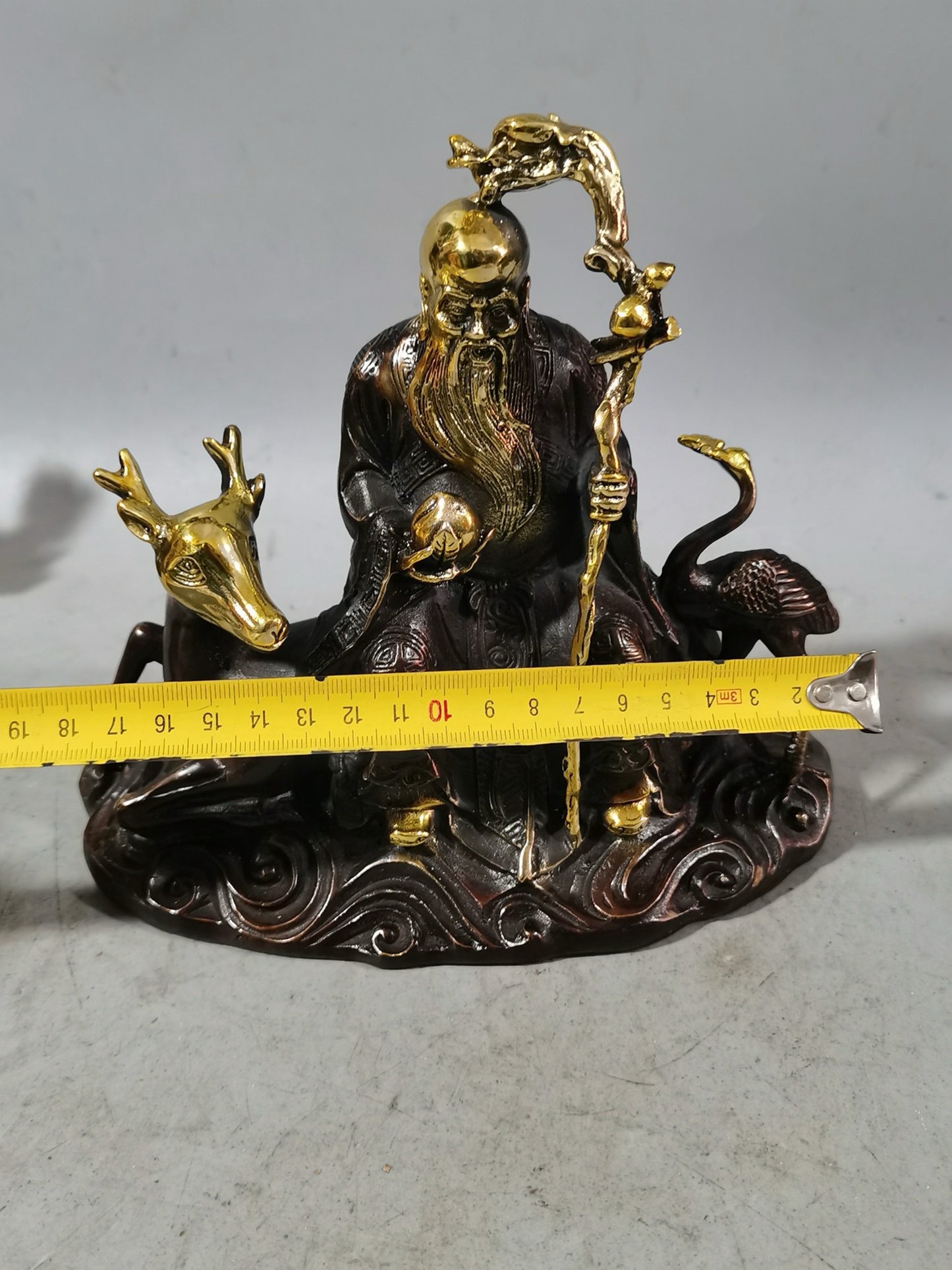 Pure Copper Deer Crane Spring Longevity Star