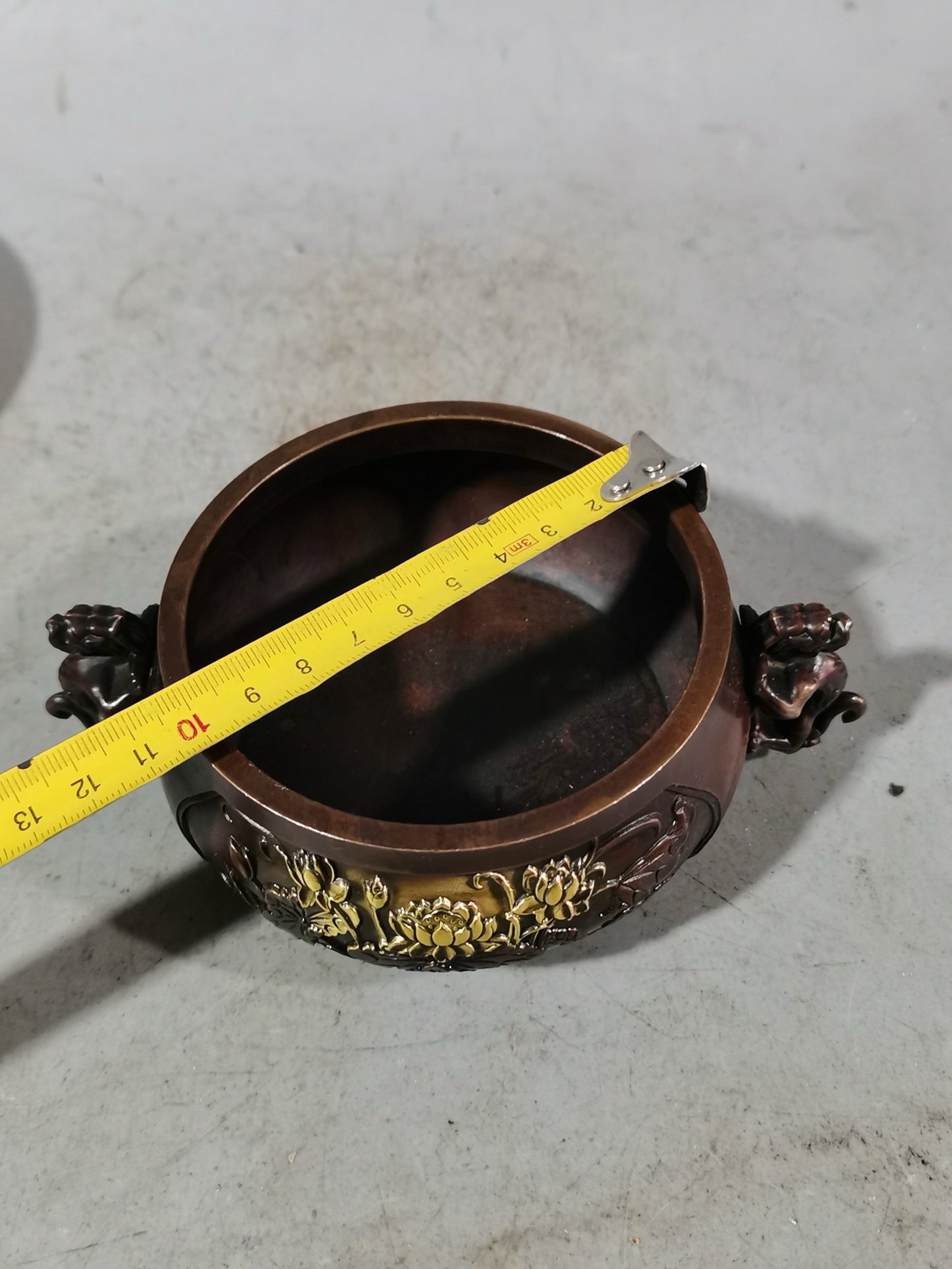 Little Dragon Ear Carved Copper Incense Burner