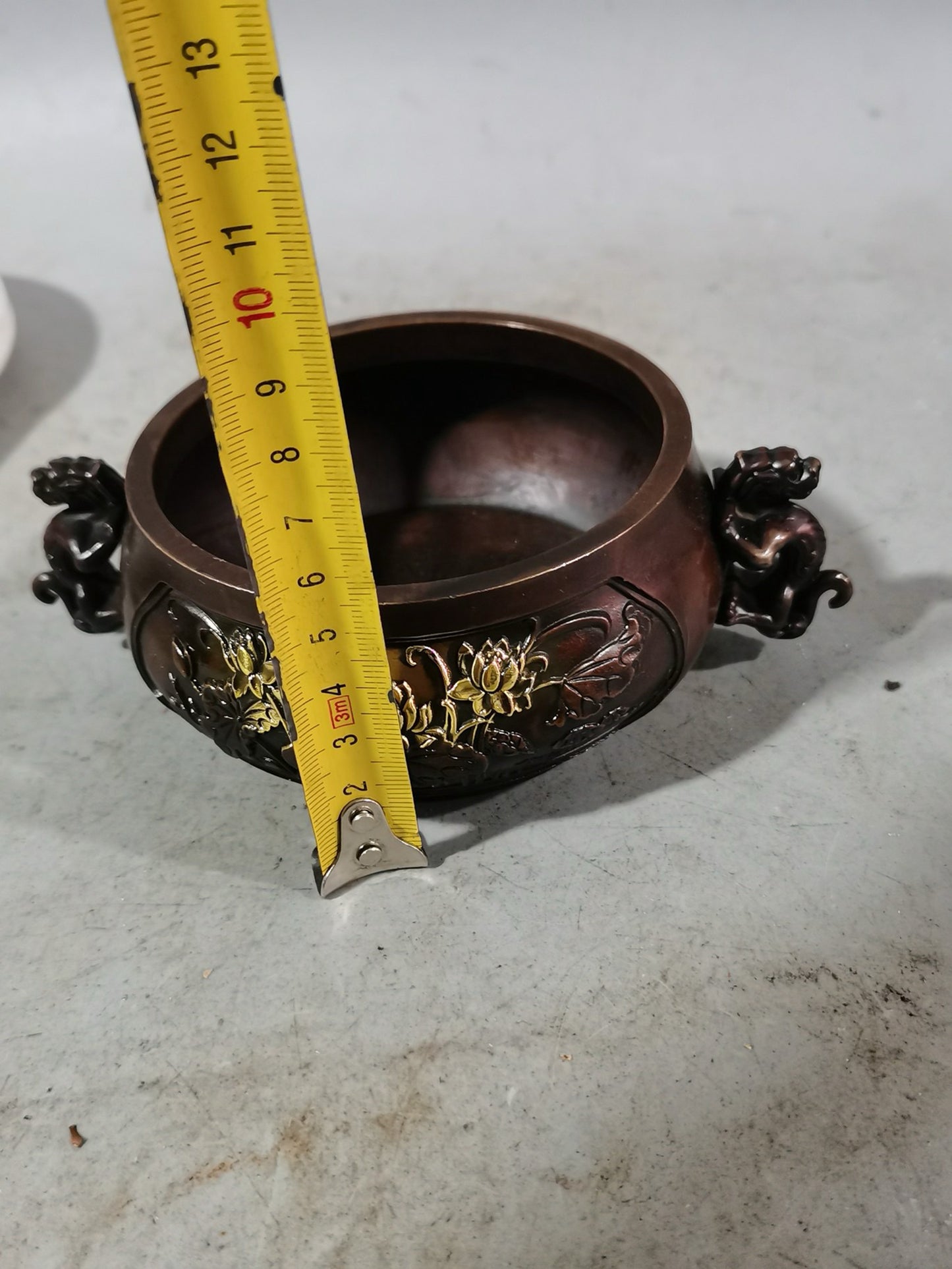 Little Dragon Ear Carved Copper Incense Burner