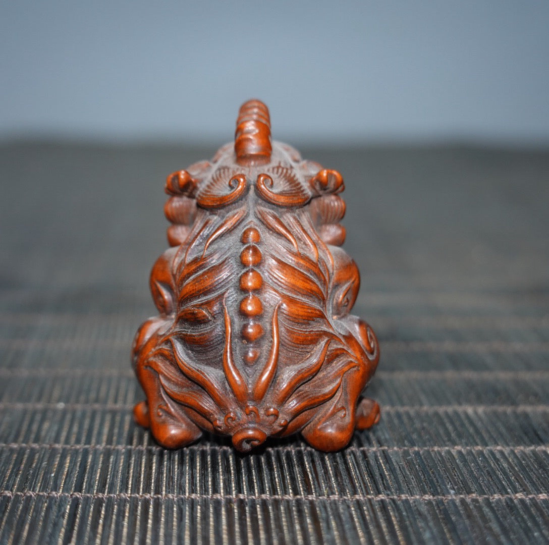 Chinese antique boxwood unicorn