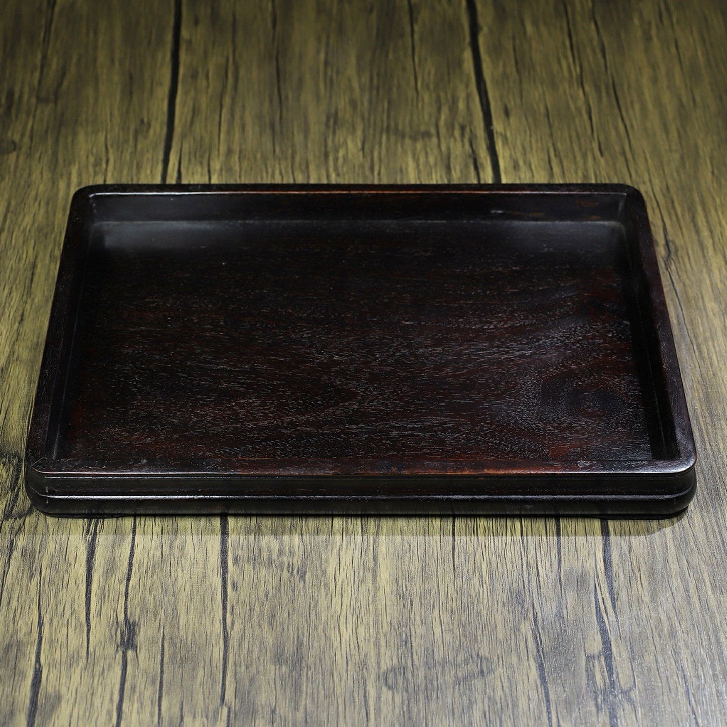 Chinese Antique Purple Sandalwood Noodle Tea Plate