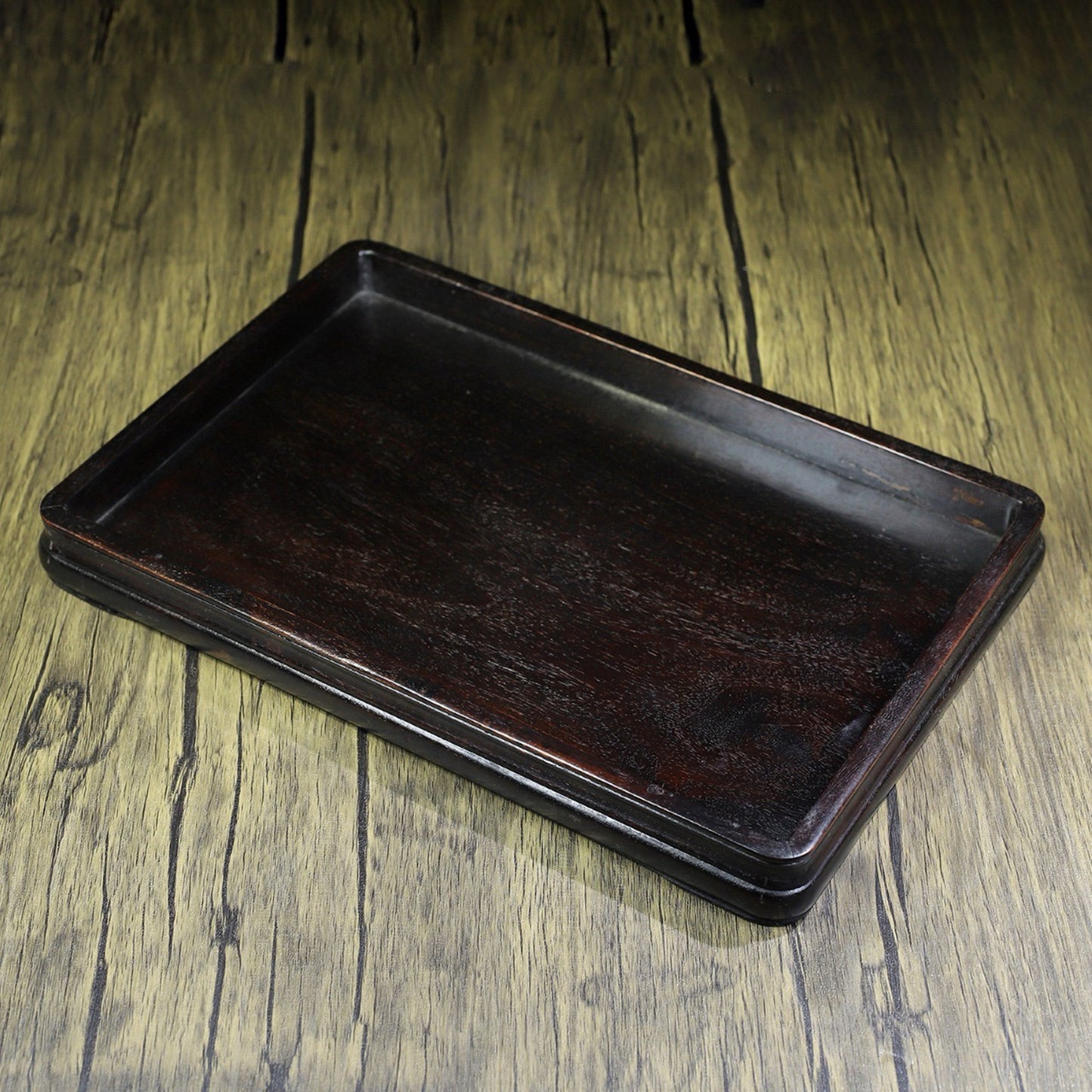 Chinese Antique Purple Sandalwood Noodle Tea Plate