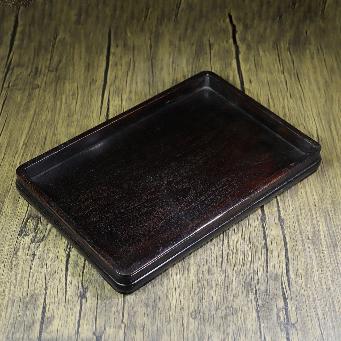 Chinese Antique Purple Sandalwood Noodle Tea Plate