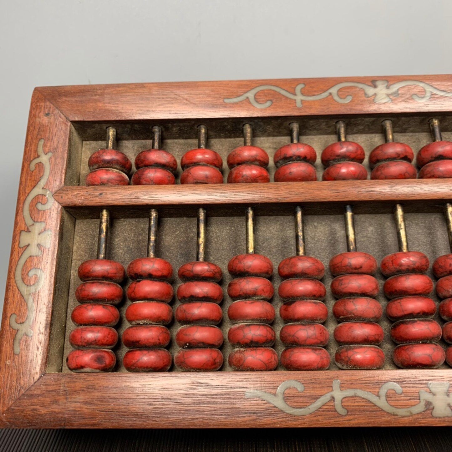 Chinese antique rosewood tiger leg abacus