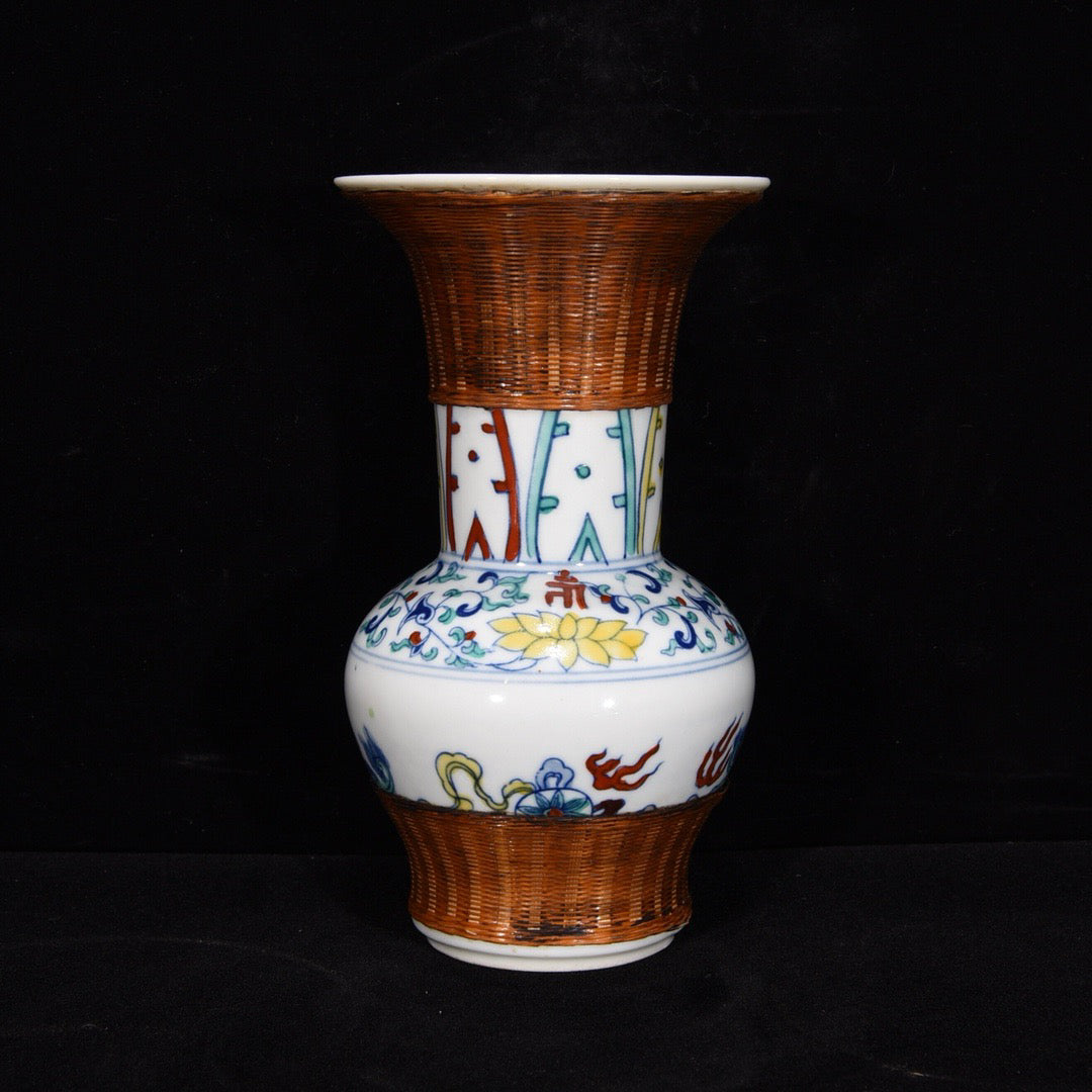 Chinese antique bamboo bottle