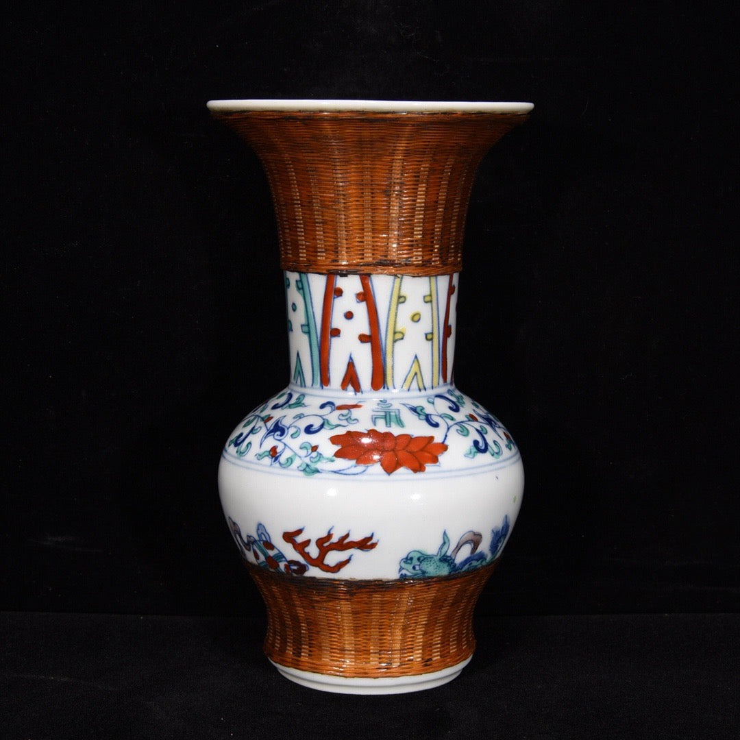 Chinese antique bamboo bottle