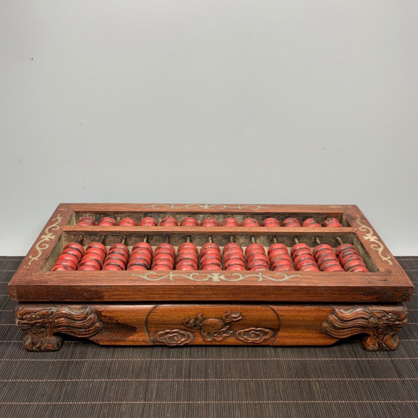 Chinese antique rosewood tiger leg abacus