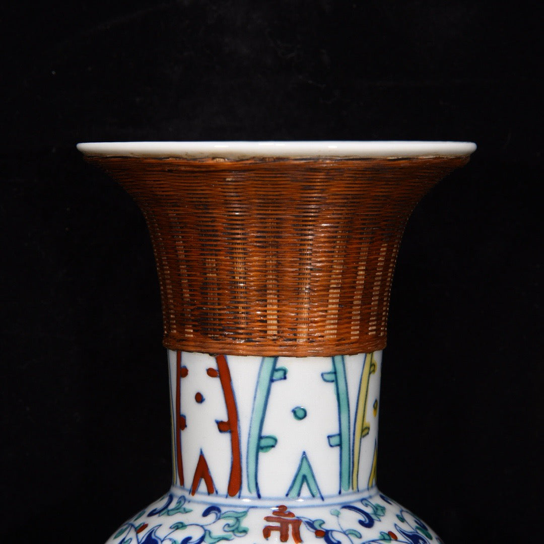 Chinese antique bamboo bottle