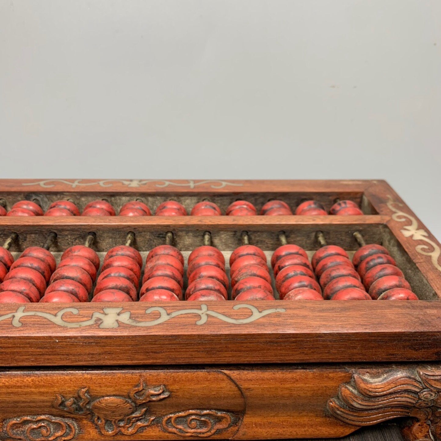 Chinese antique rosewood tiger leg abacus