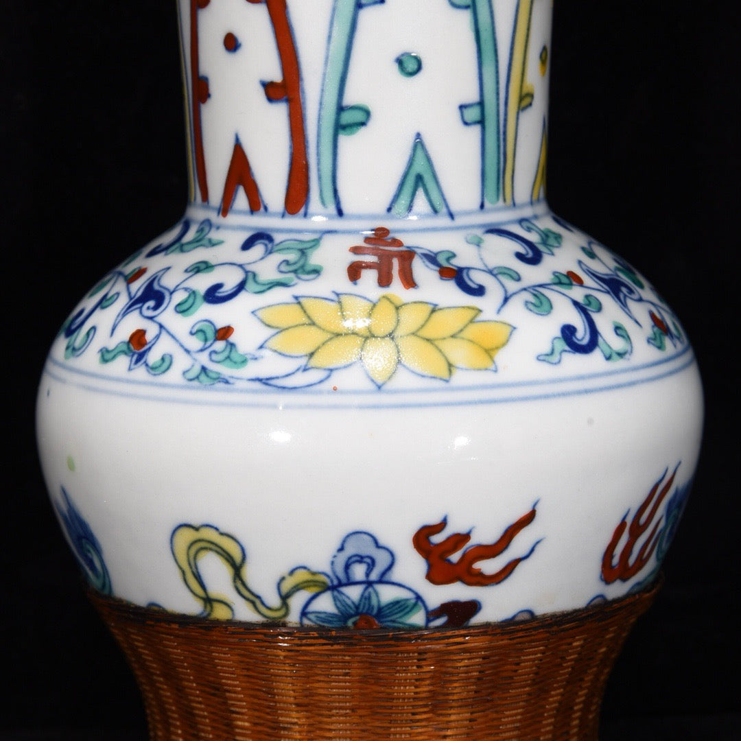 Chinese antique bamboo bottle