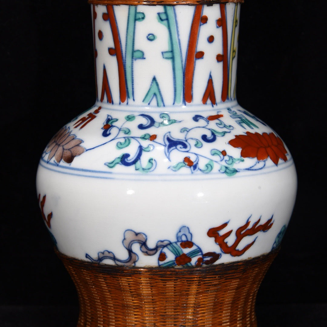 Chinese antique bamboo bottle