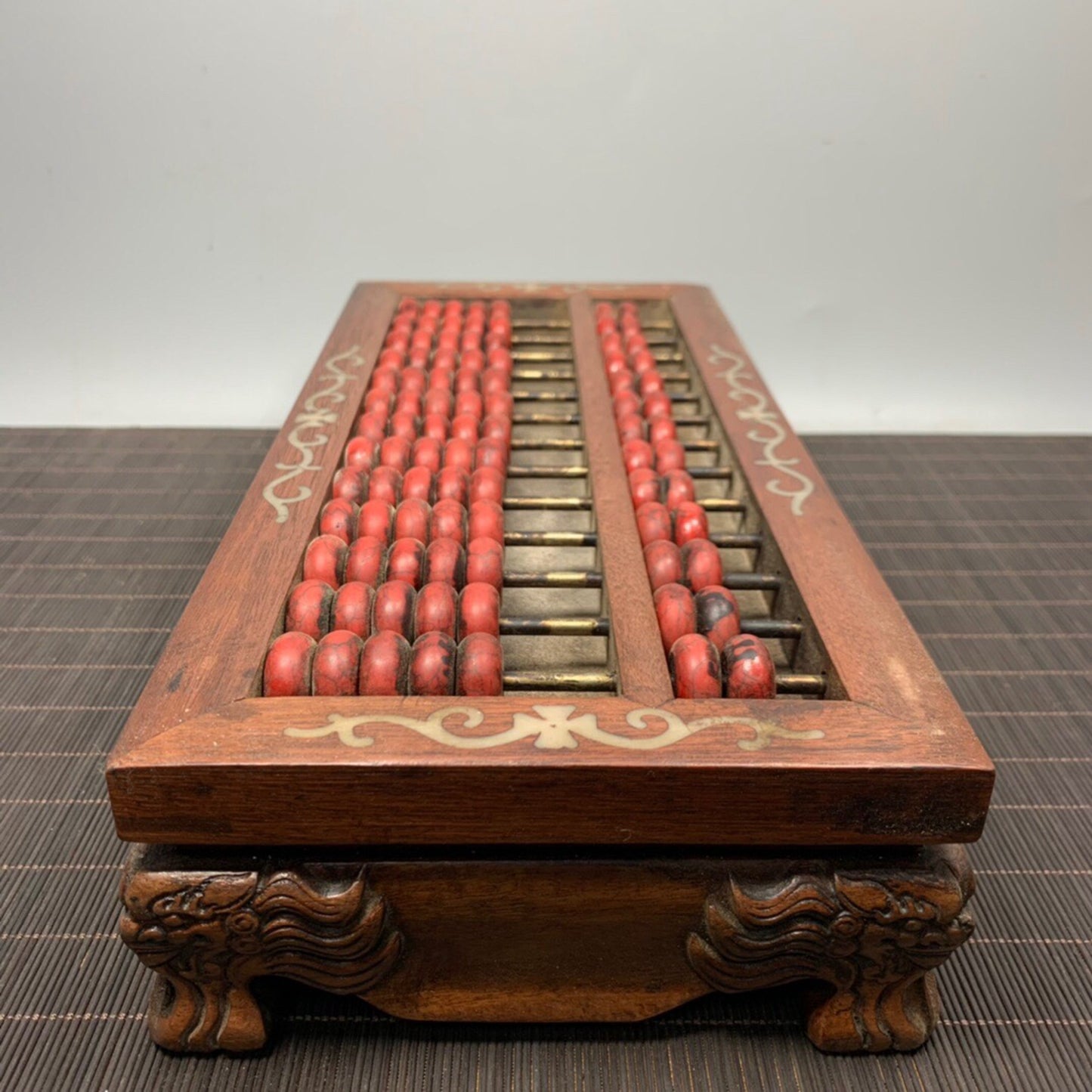 Chinese antique rosewood tiger leg abacus