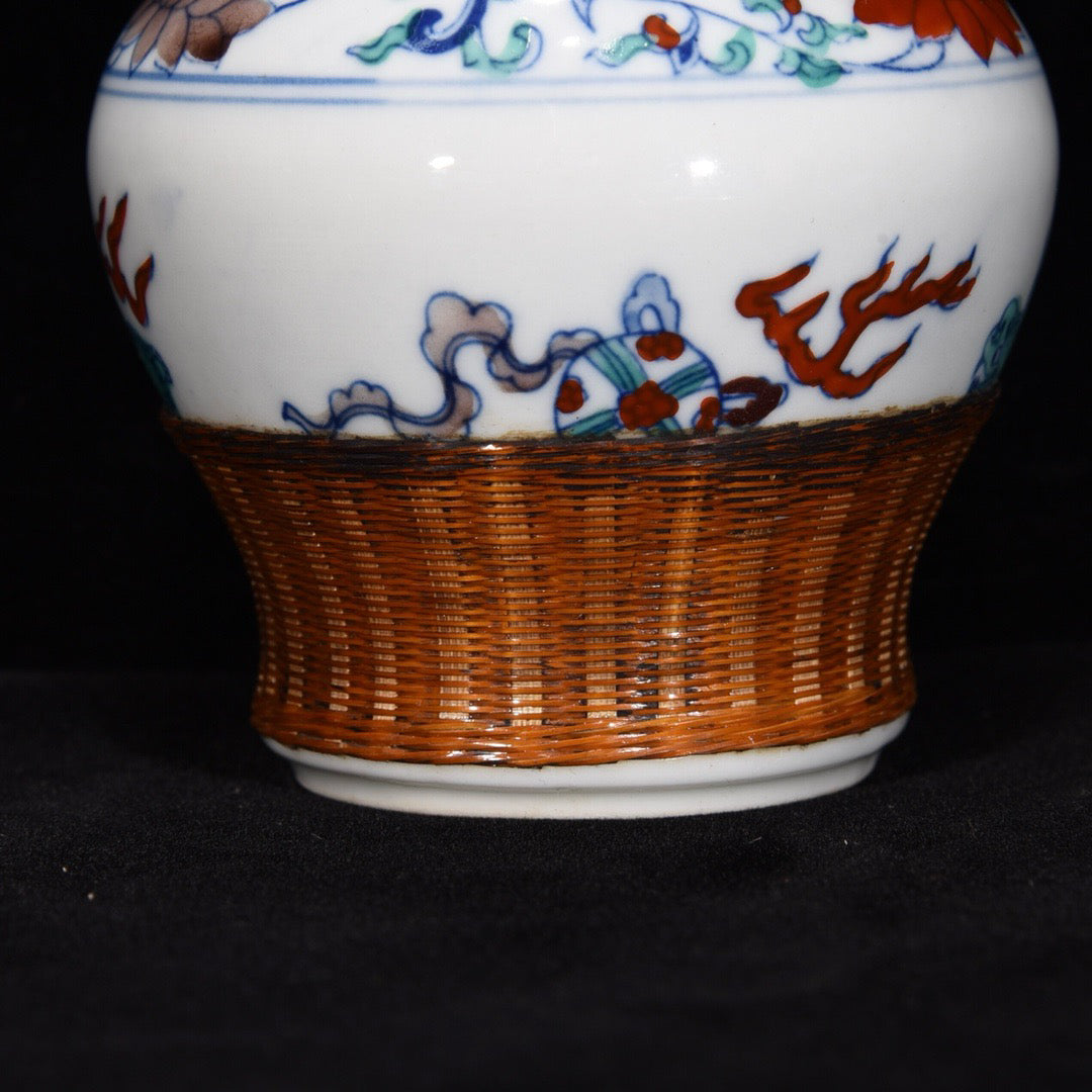 Chinese antique bamboo bottle