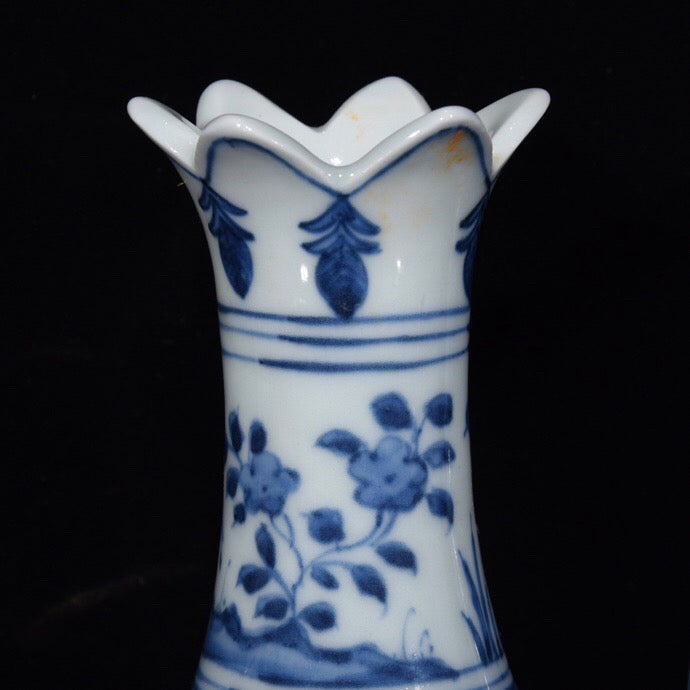 Chinese Antique Flower Window Flower Pattern Holding Pot