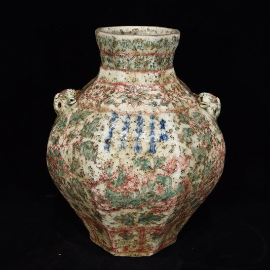 Chinese antique animal head jar