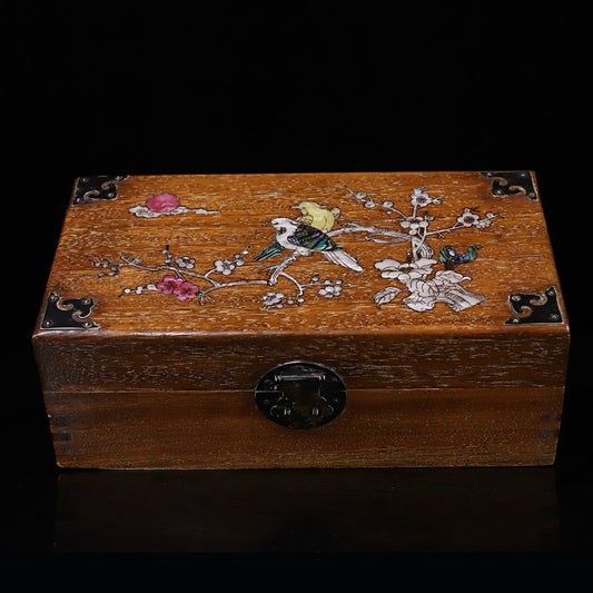 Chinese antique rosewood jewelry box