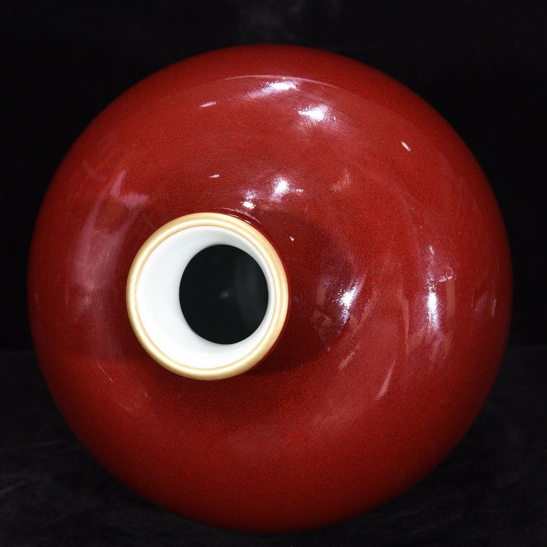 Chinese Antique Beauty Drunk Gold Bottle