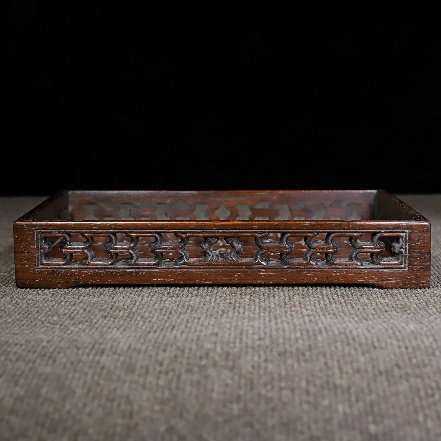 Chinese antique rosewood tea plate
