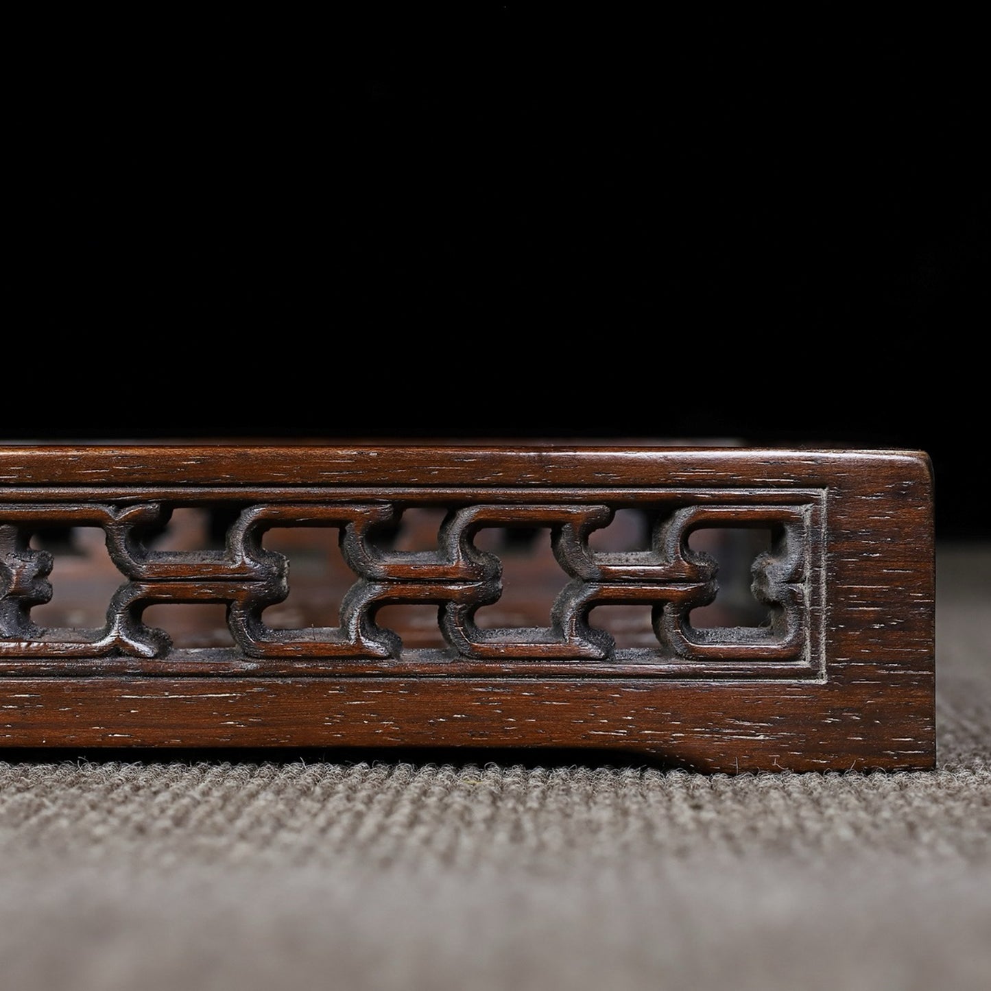 Chinese antique rosewood tea plate