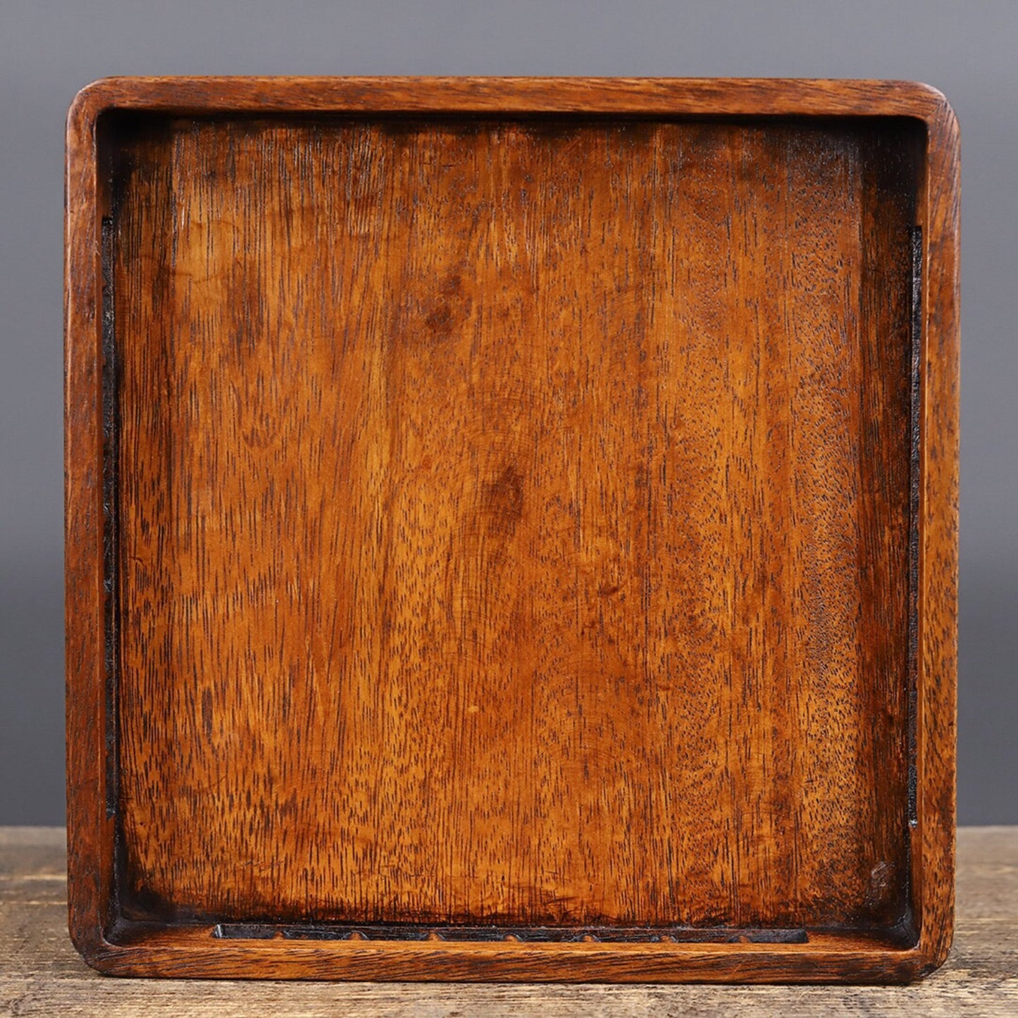Chinese antique rosewood hollow tray