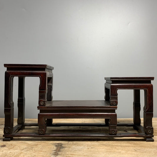 Chinese antique small leaf sandalwood antique stand