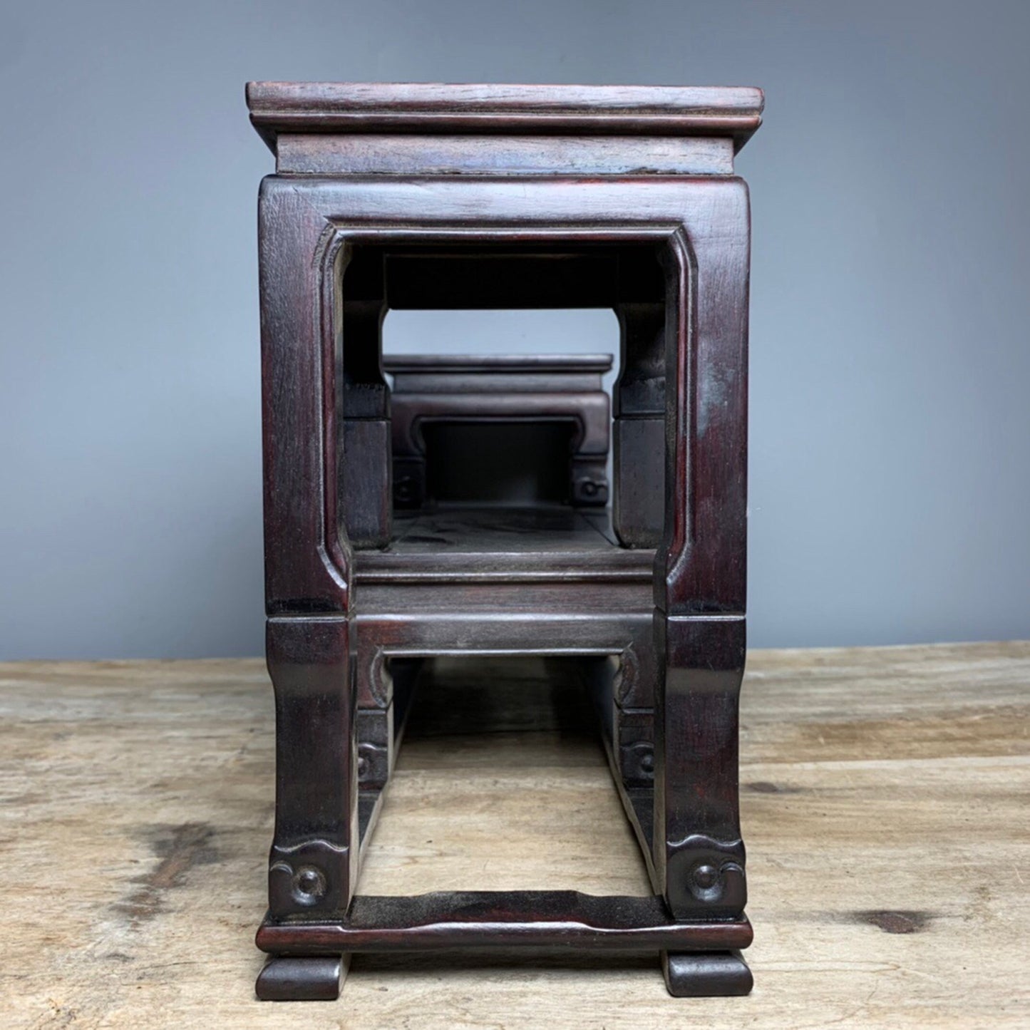 Chinese antique small leaf sandalwood antique stand
