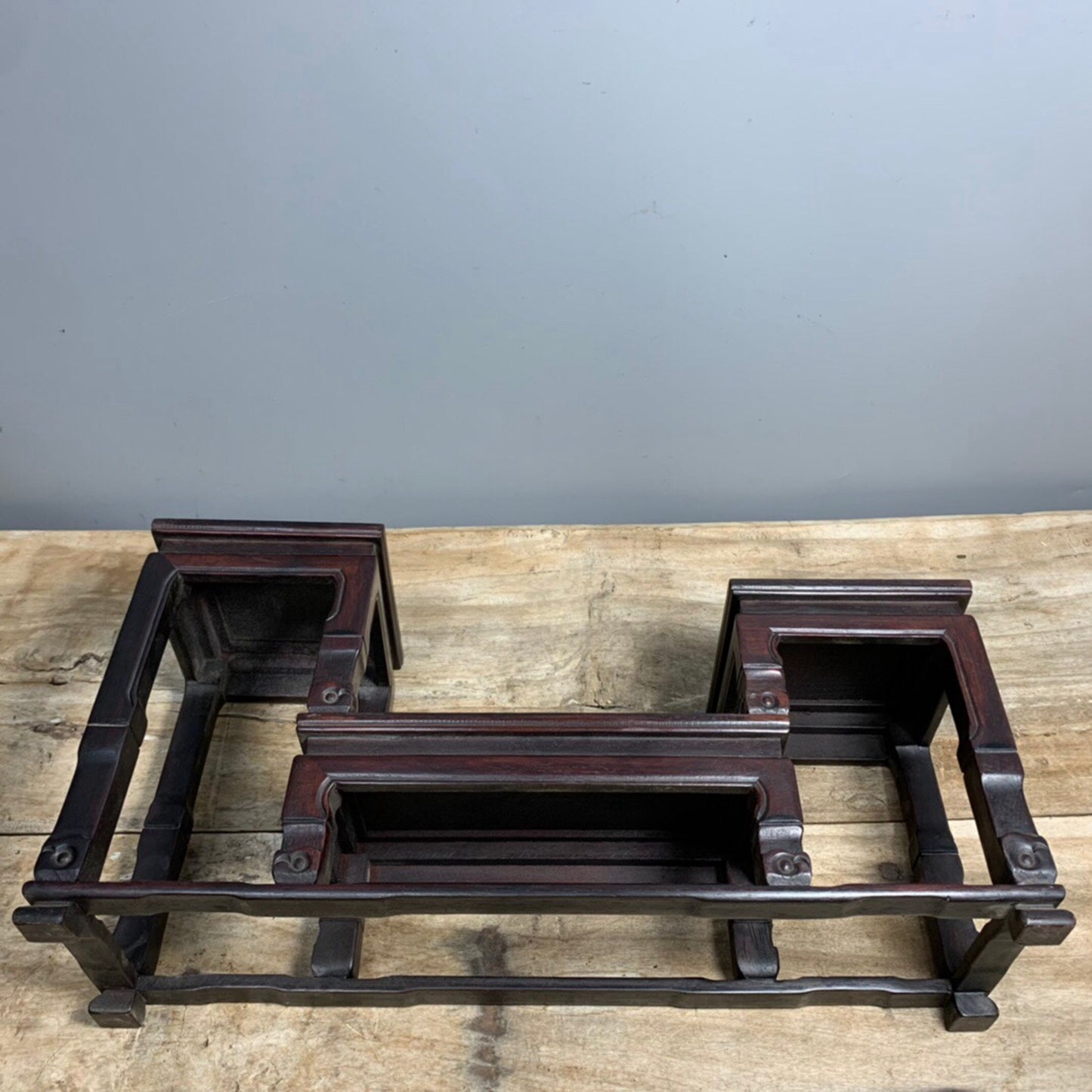 Chinese antique small leaf sandalwood antique stand