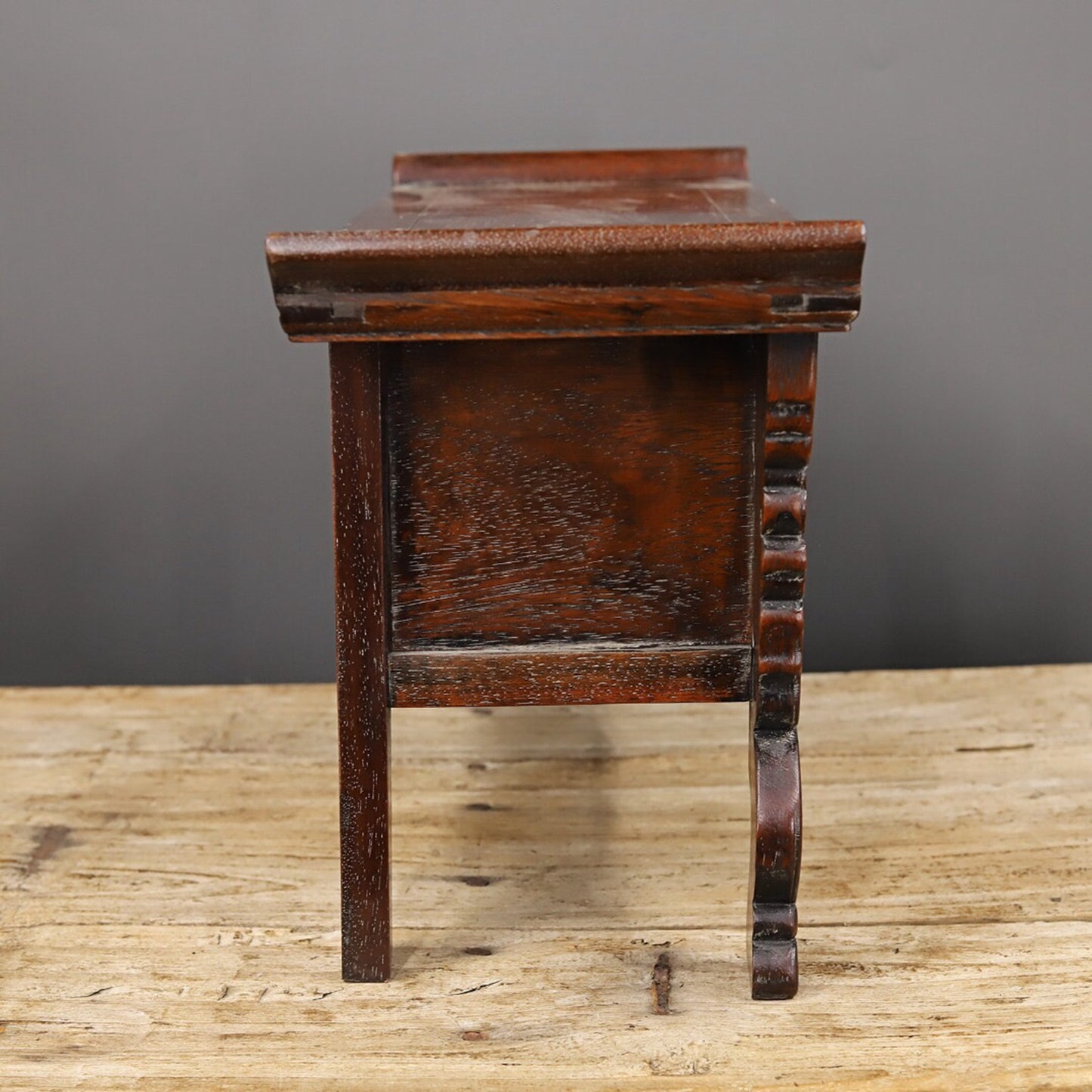 Chinese antique rosewood table banner case