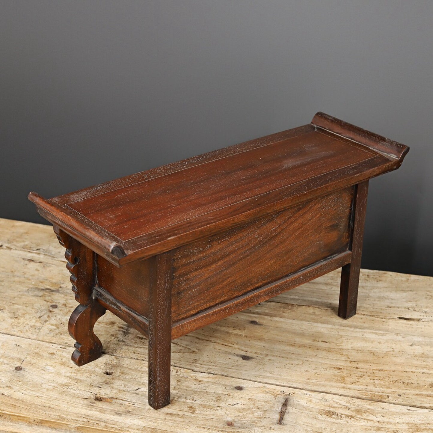 Chinese antique rosewood table banner case
